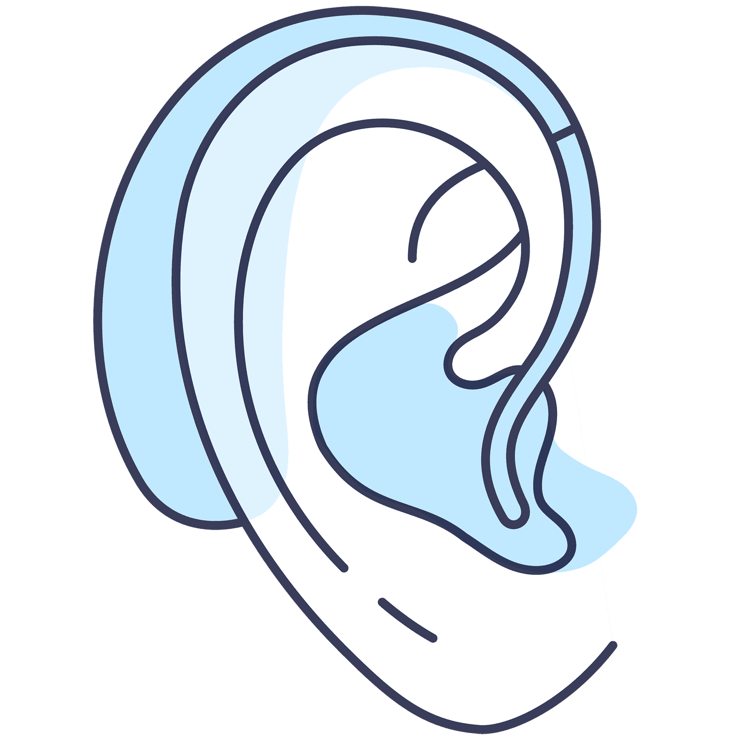 hearing aid on ear