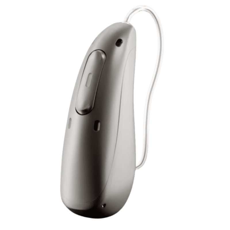 Modern behind-the-ear hearing aid for better hearing experiences.